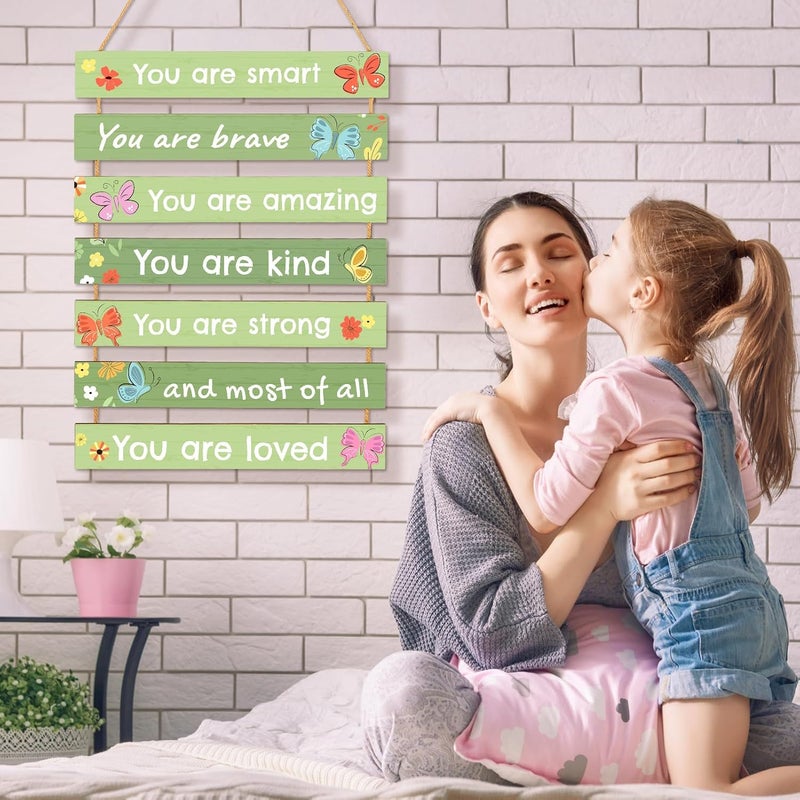 Beinou Girls Room Decor Colorful Inspirational Wall Decor Room Decor for Teen Girls Durable Kids for Nursery Playroom Bedroom, Green Butterfly - Image 2